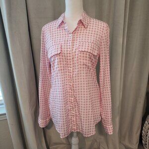 Express City Shirt in Pink Gingham Size S